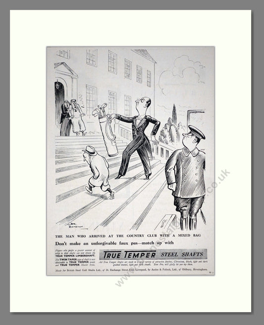 True Temper - Steel Golf Club Shafts. Vintage Advert 1934 (ref AD67769)