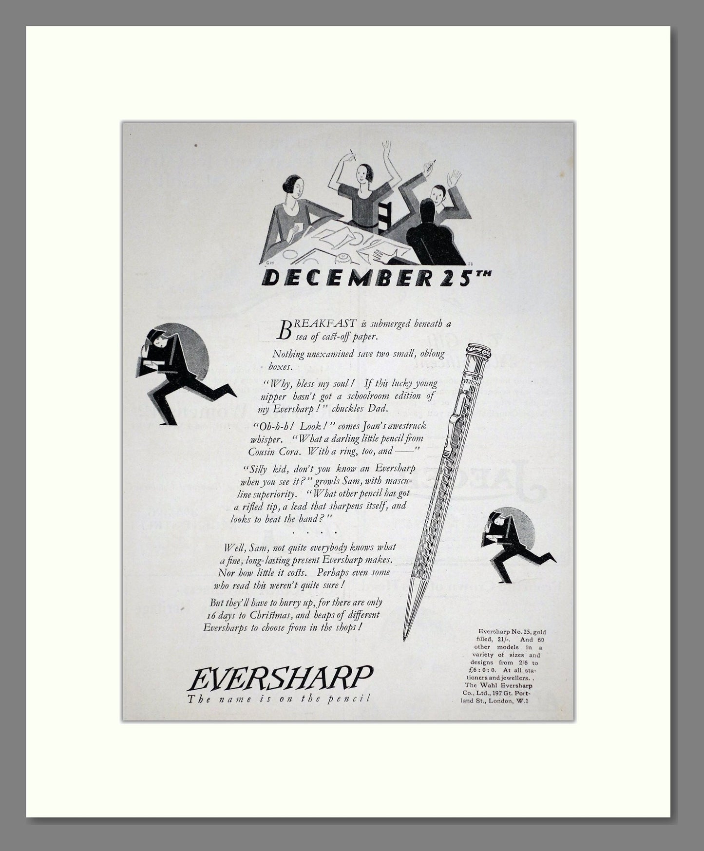 Eversharp Pencils - No 25 Mechanical Pencil. Vintage Advert 1926 (ref AD67794)