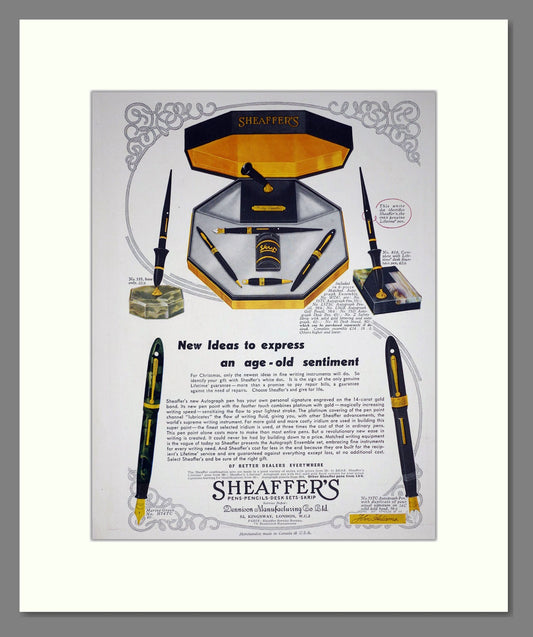 Sheaffer's Pens - Fountain Pens. Vintage Advert 1931 (ref AD67796)