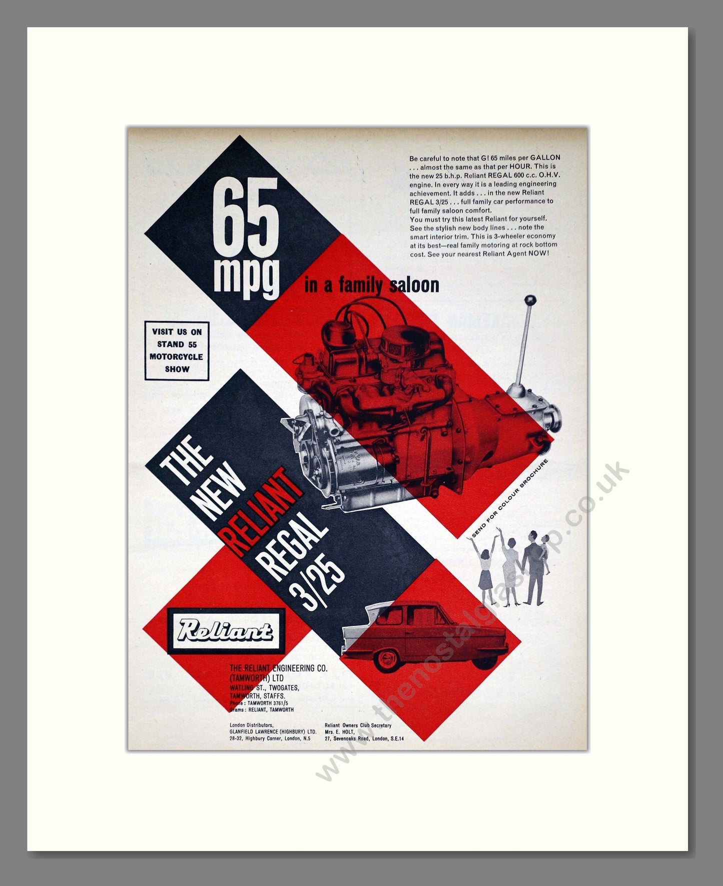 Reliant - Regal. Vintage Advert 1962 (ref AD67803)