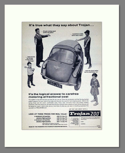 Trojan - 200. Vintage Advert 1962 (ref AD67841)