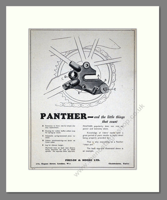 Panther - Back Stay End. Vintage Advert 1944 (ref AD67850)