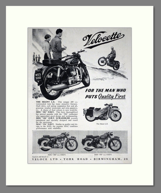 Velocette - MAC / Silent LE. Vintage Advert 1955 (ref AD67859)
