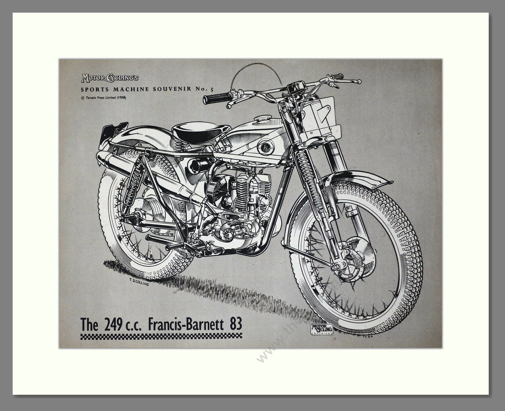 Francis Barnett - 249cc 83. Vintage Advert 1958 (ref AD67889)