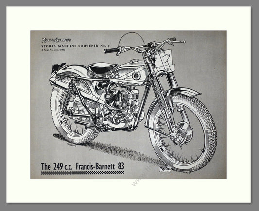 Francis Barnett - 249cc 83. Vintage Advert 1958 (ref AD67889)