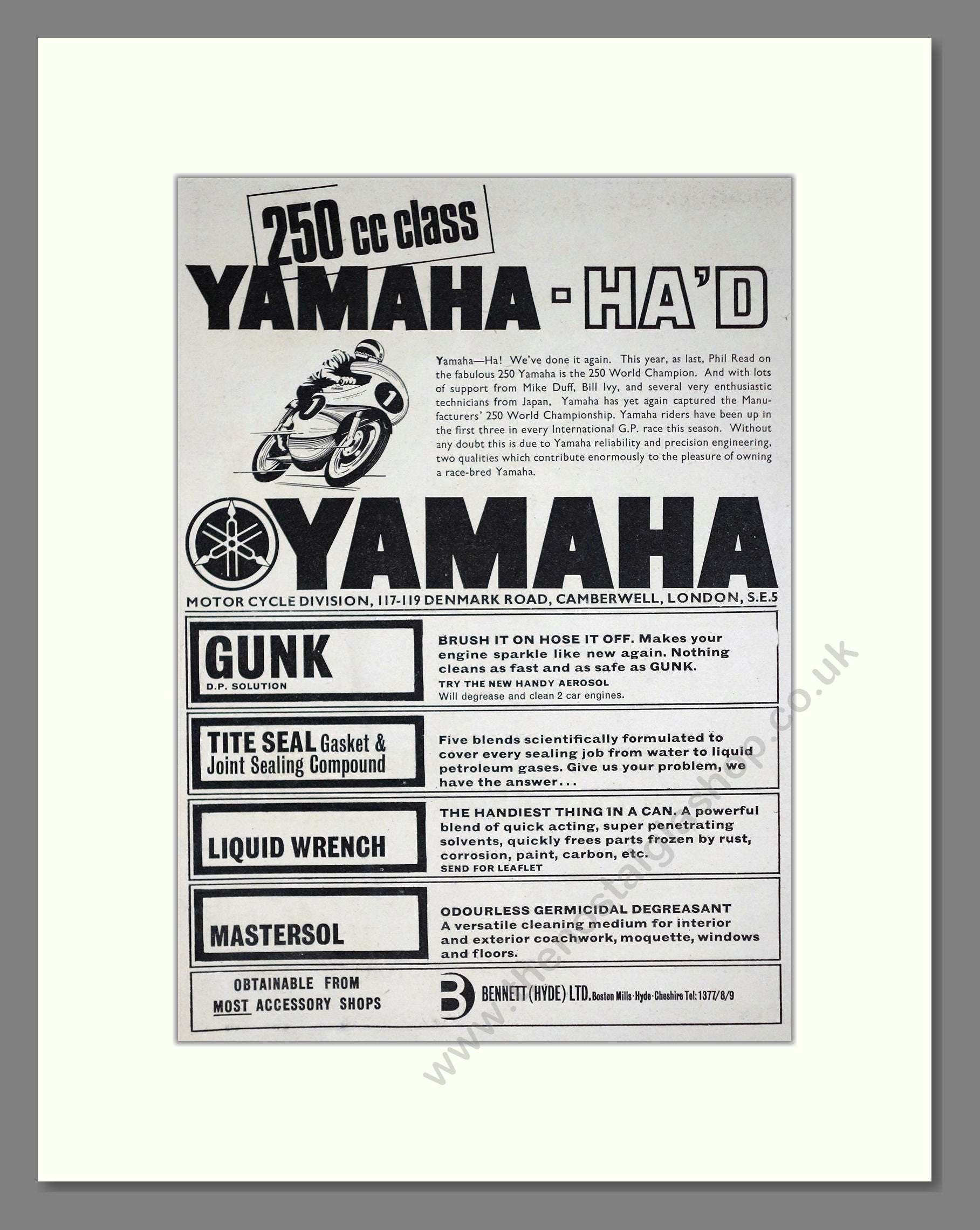 Yamaha - 250cc World Champions. Vintage Advert 1965 (ref AD67897)