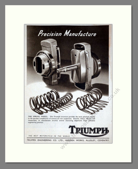 Triumph - Spring Wheel. Vintage Advert 1951 (ref AD67908)