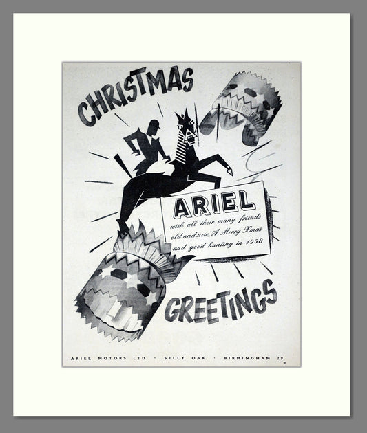 Ariel - Christmas Greetings. Vintage Advert 1957 (ref AD67911)