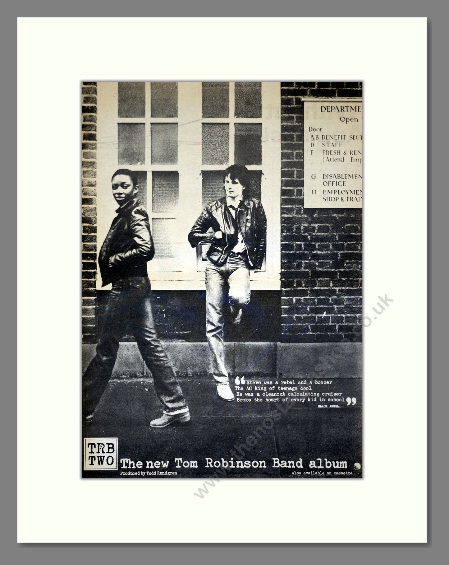 Tom Robinson Band (The) - Two. Vintage Advert 1979 (ref AD21185)