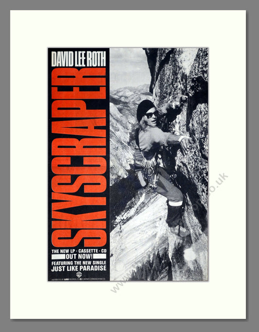 David Lee Roth - Skyscraper. Vintage Advert 1988 (ref AD21187)