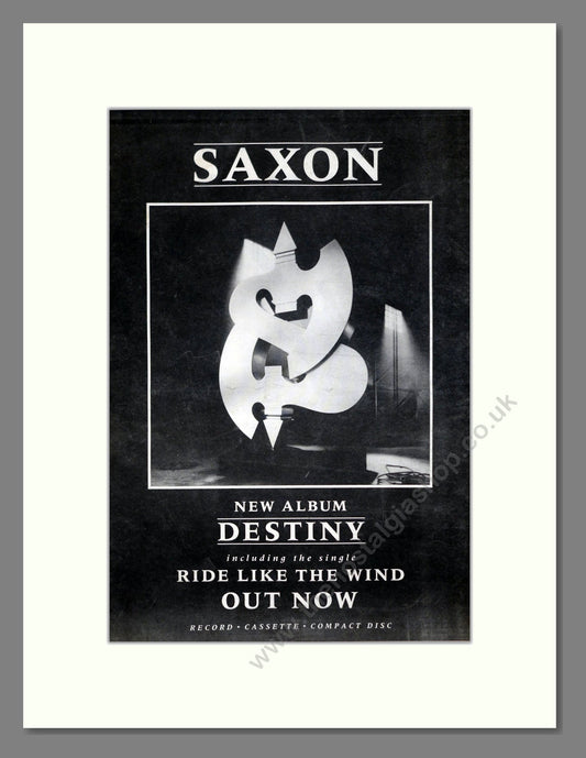 Saxon - Destiny. Vintage Advert 1988 (ref AD21192)