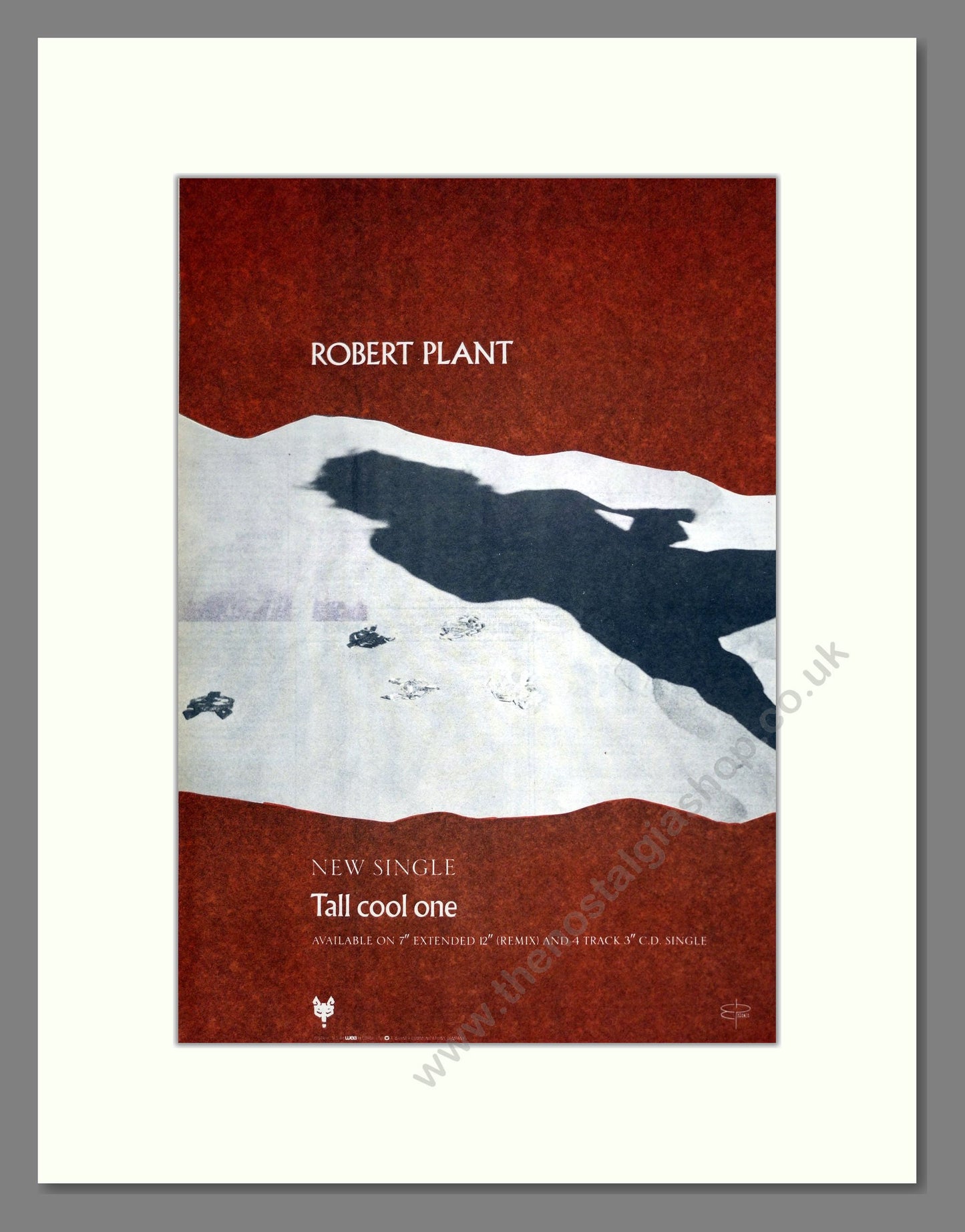 Robert Plant - Tall Cool One. Vintage Advert 1988 (ref AD21194)