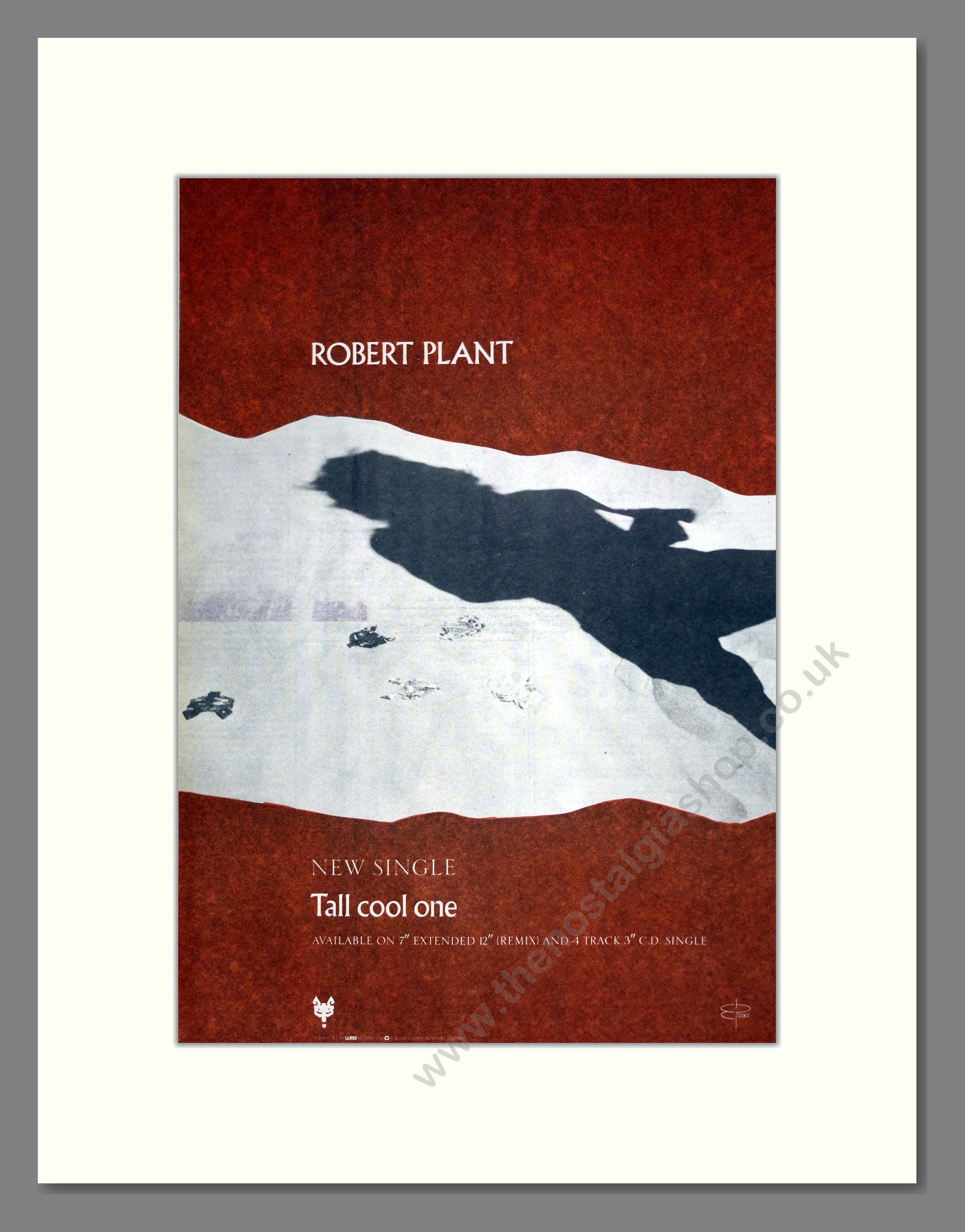 Robert Plant - Tall Cool One. Vintage Advert 1988 (ref AD21194)