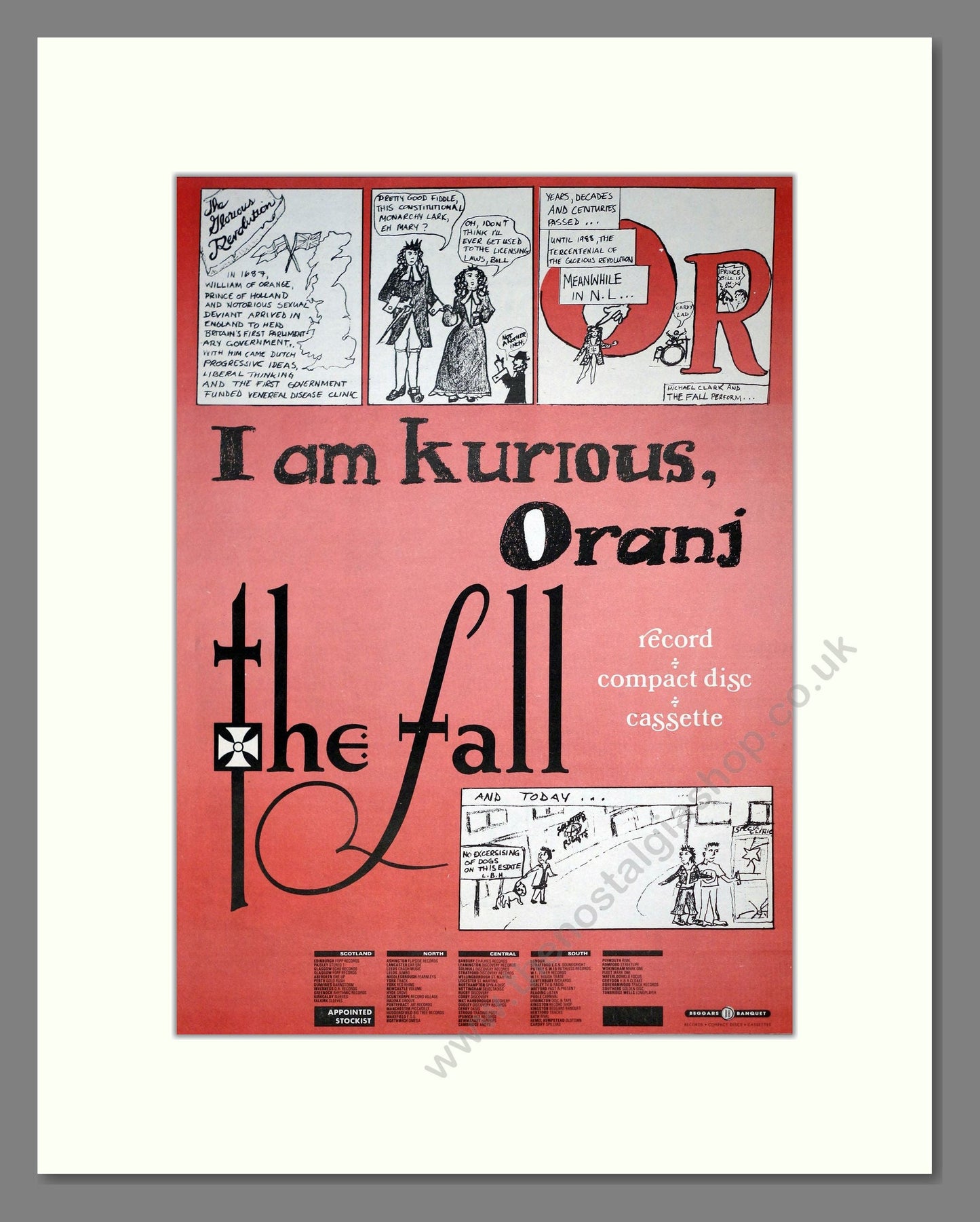 Fall (The) - I Am Kurious Oranj. Vintage Advert 1988 (ref AD21195)