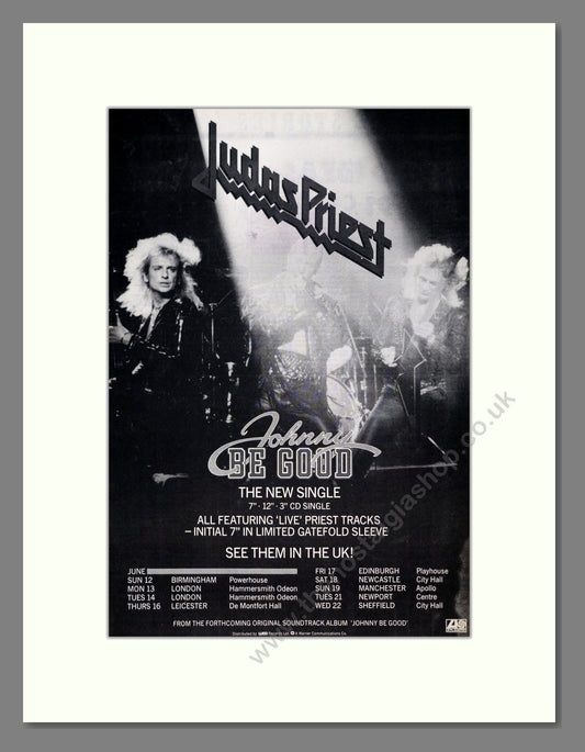 Judas Priest - Johnny Be Good. Vintage Advert 1988 (ref AD21207)