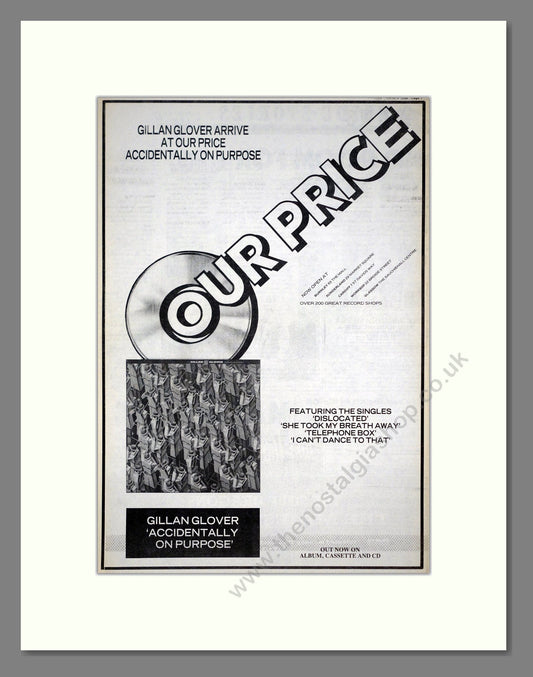 Gillan Glover - Arrive. Vintage Advert 1988 (ref AD21209)