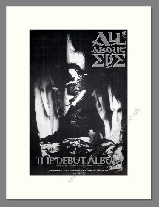 All About Eve - Debut Album. Vintage Advert 1988 (ref AD21211)