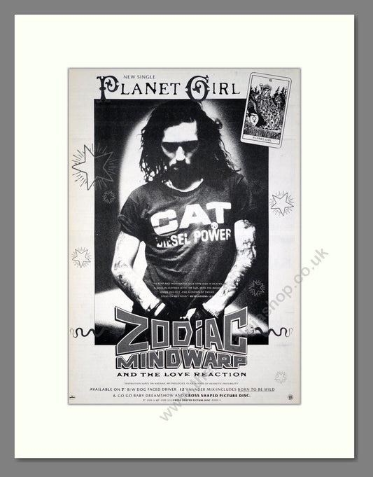 Zodiac Mindwarp And The Love Reaction - Planet Girl. Vintage Advert 1988 (ref AD21215)