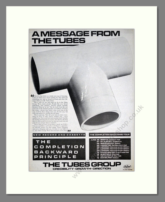Tubes (The) - The Completion Backward Principle. Vintage Advert 1981 (ref AD21221)
