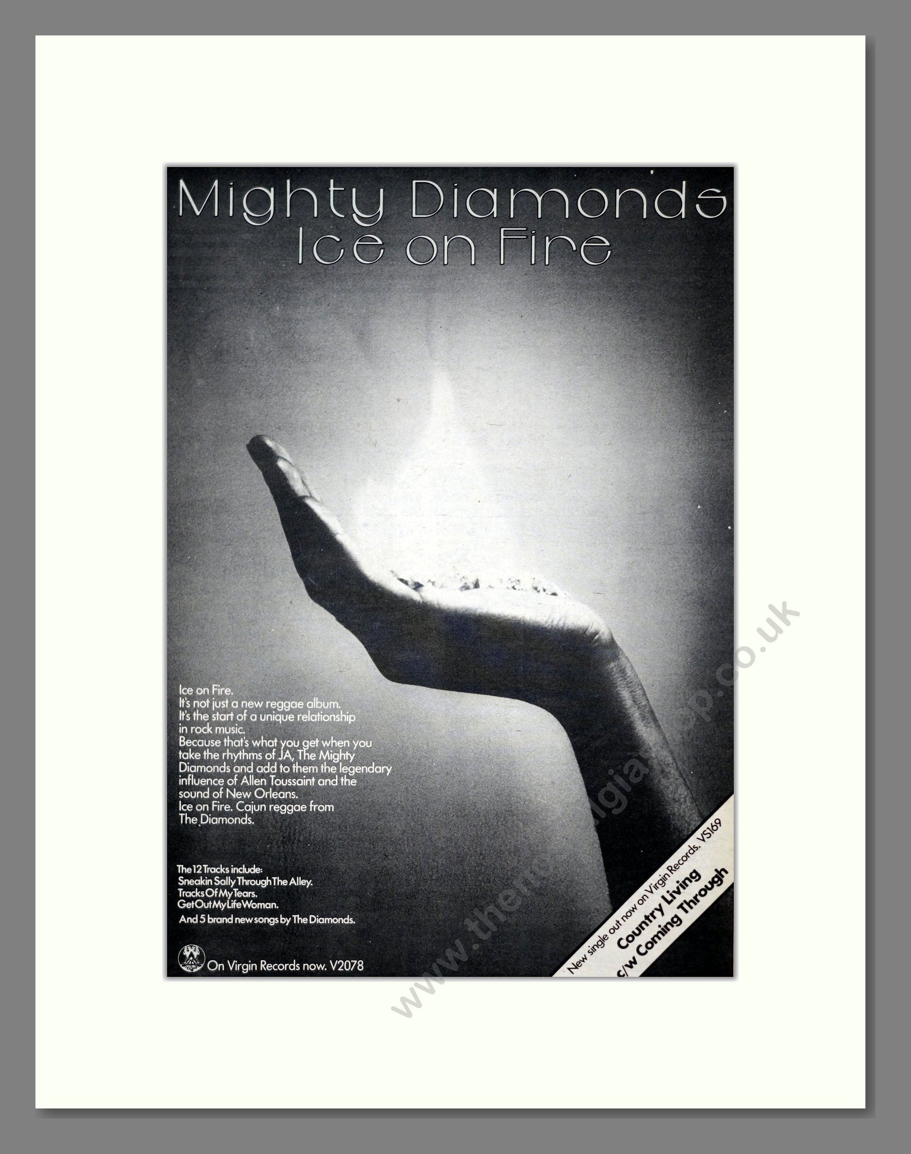 Mighty Diamond - Ice On Fire. Vintage Advert 1977 (ref AD21224)