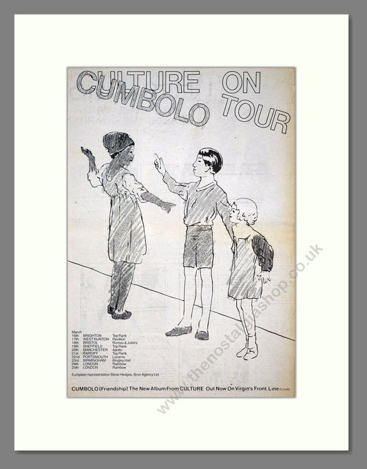 Culture - Cumbolo. Vintage Advert 1979 (ref AD21233)