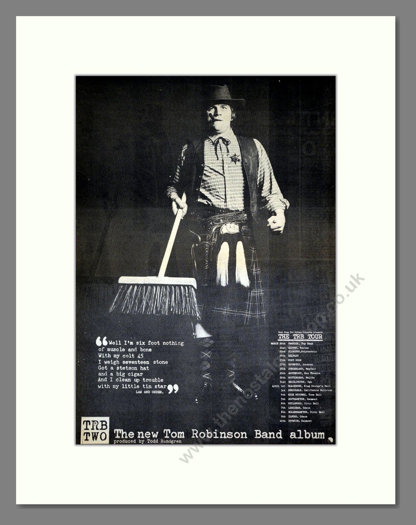 Tom Robinson Band (The) - Two. Vintage Advert 1979 (ref AD21234)