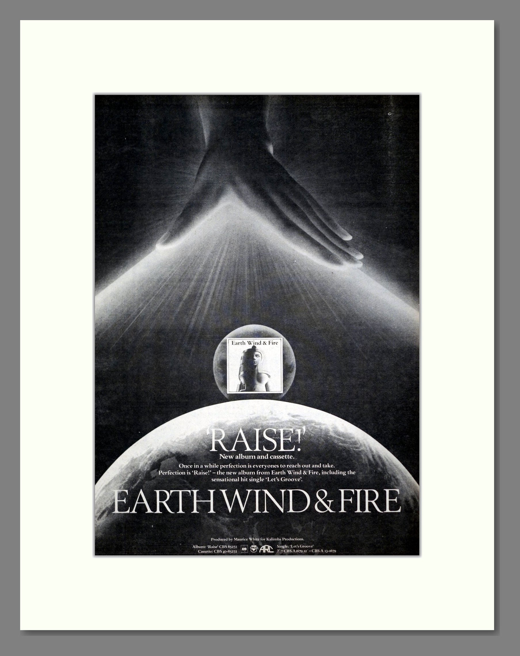 Earth Wind And Fire - Raise. Vintage Advert 1981 (ref AD21242)