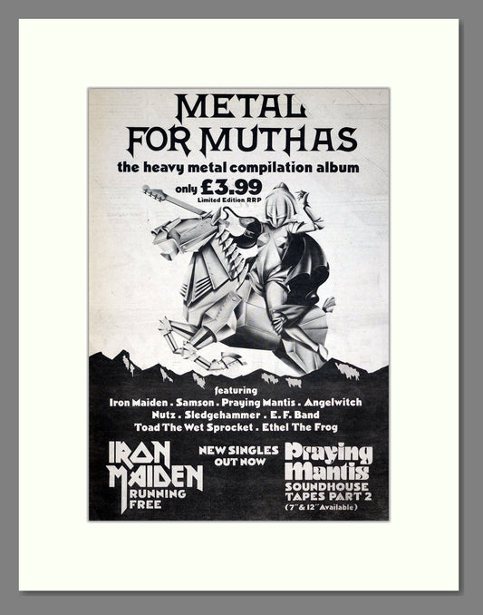 Various Artists (Iron Maiden) - Metal For Muthas. Vintage Advert 1980 (ref AD21245)