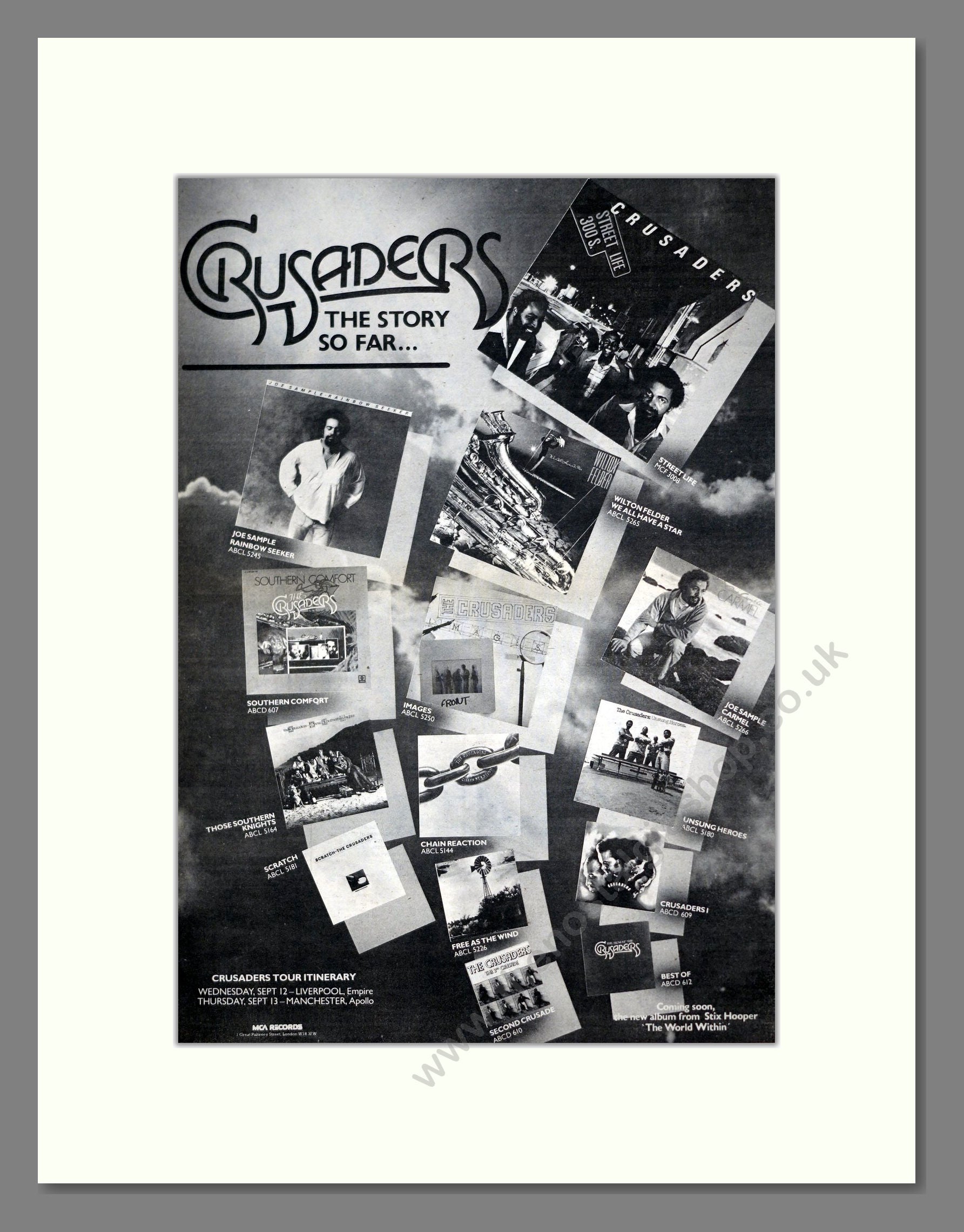 Crusaders - The Story So Far. Vintage Advert 1979 (ref AD21252)