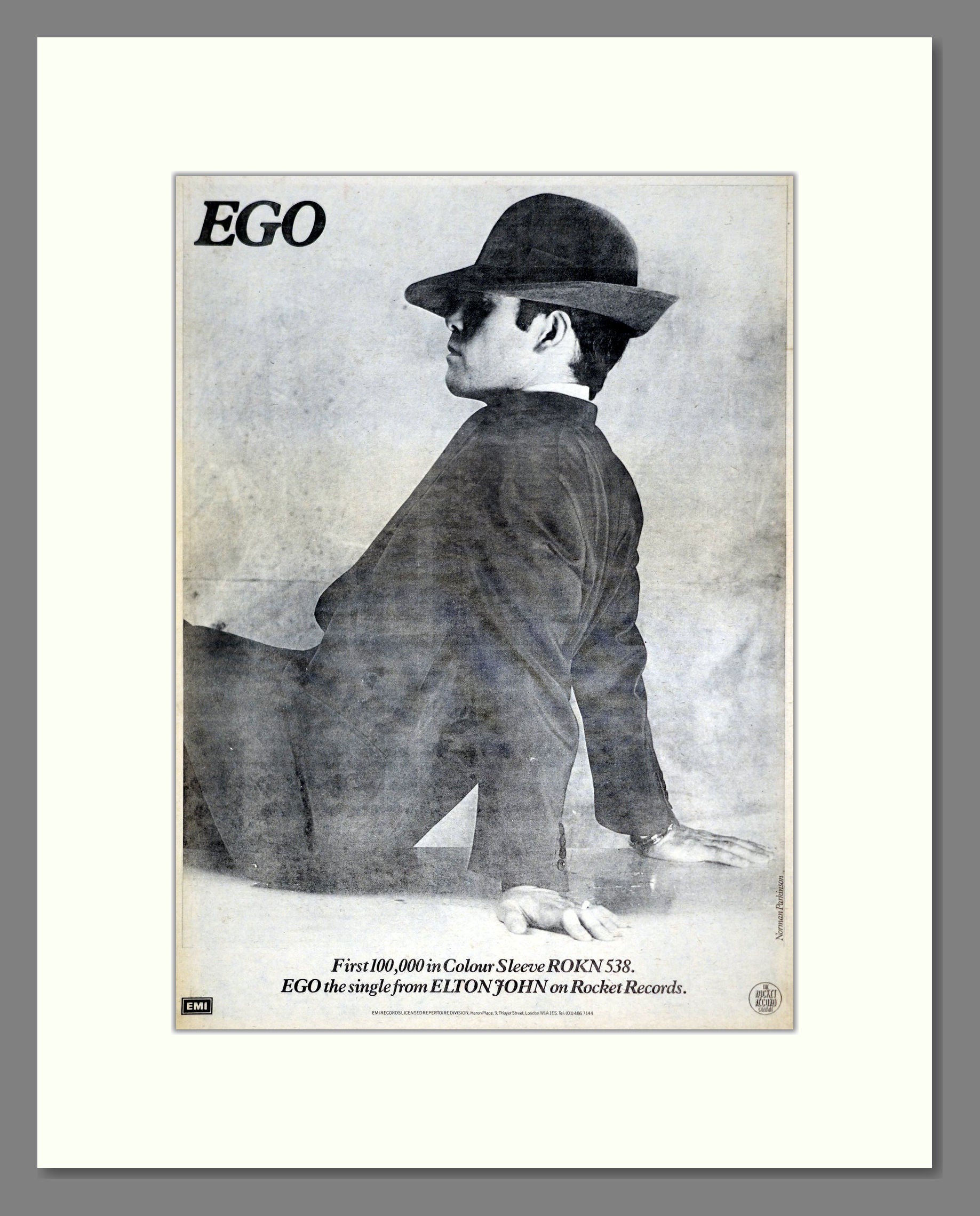 Elton John - Ego. Vintage Advert 1978 (ref AD21255)