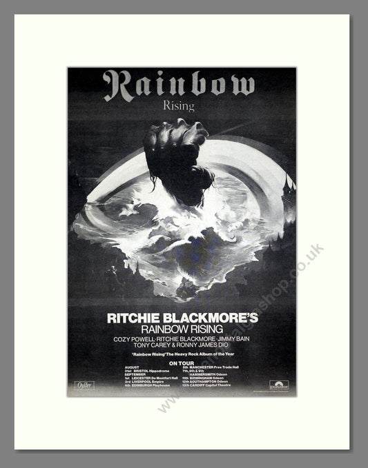 Rainbow Rising - UK Tour. Vintage Advert 1976 (ref AD21256)
