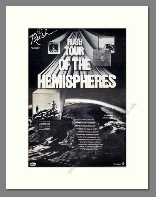 Rush - Tour Of The Hemispheres. Vintage Advert 1979 (ref AD21258)