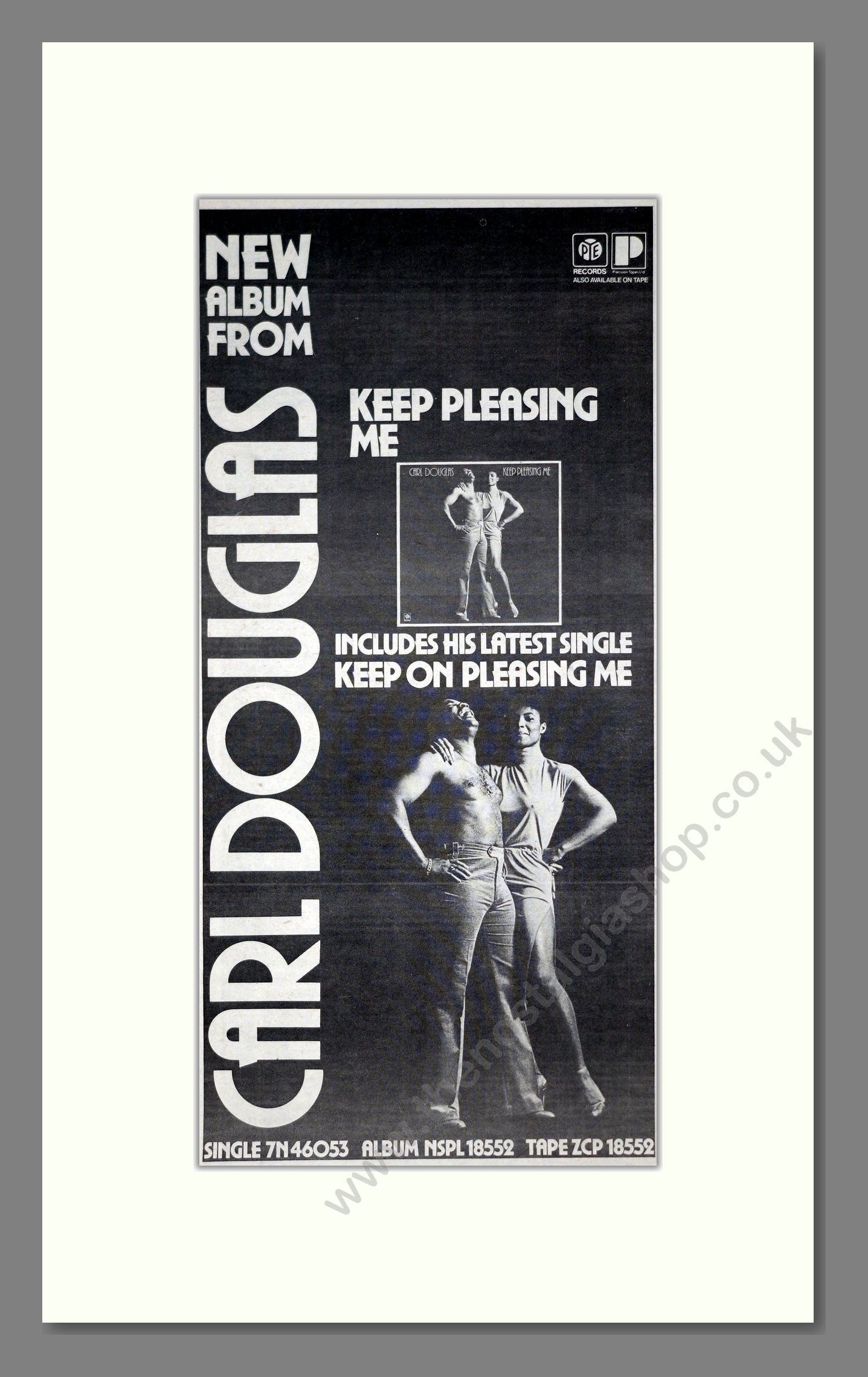Carl Douglas - Keep Pleasing Me. Vintage Advert 1978 (ref AD21274)