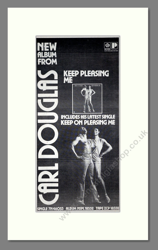 Carl Douglas - Keep Pleasing Me. Vintage Advert 1978 (ref AD21274)