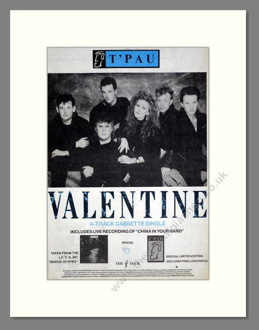 T'Pau - Valentine. Vintage Advert 1988 (ref AD21275)