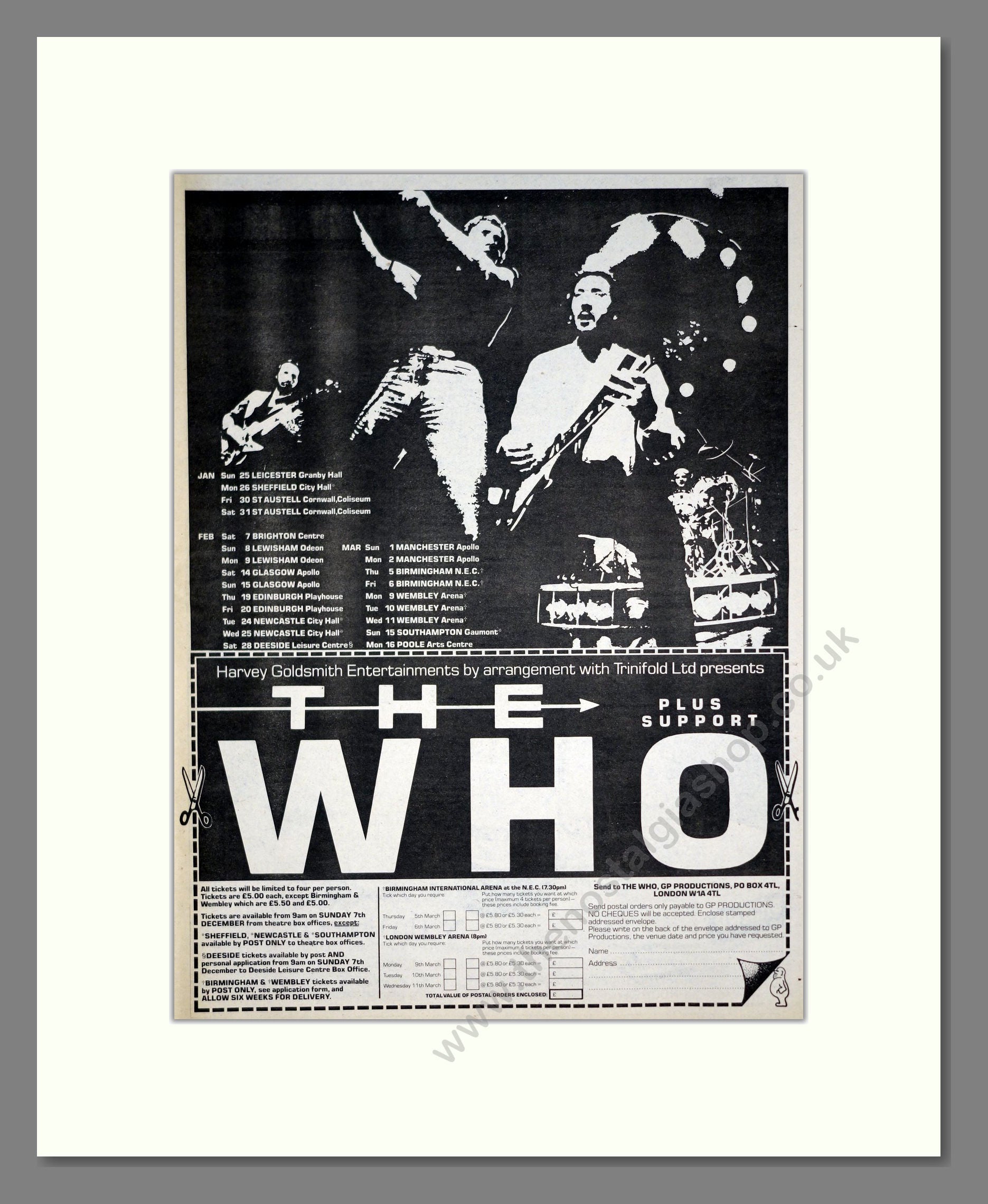 Who (The) - UK Tour. Vintage Advert 1980 (ref AD21281)