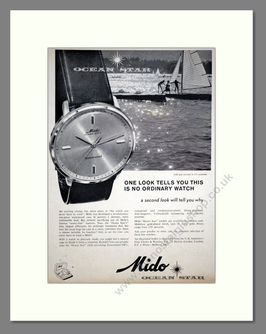 Mido - Ocean Star. Vintage Advert 1961 (ref AD67930)