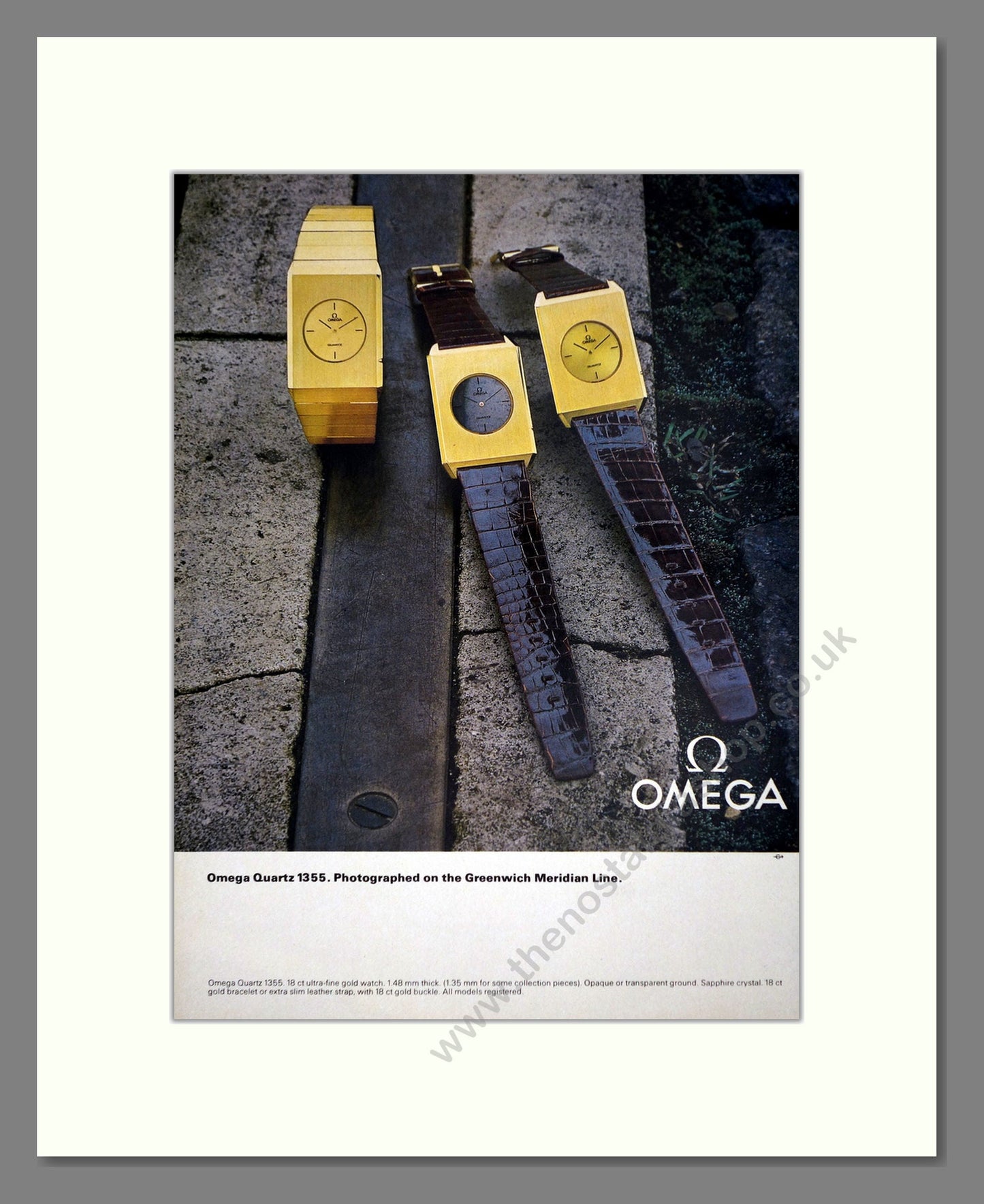 Omega - Quartz 1355. Vintage Advert 1980 (ref AD67938)