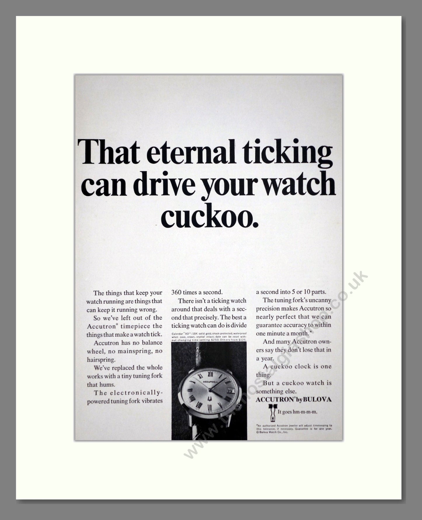 Bulova - Accutron. Vintage Advert 1968 (ref AD67939)