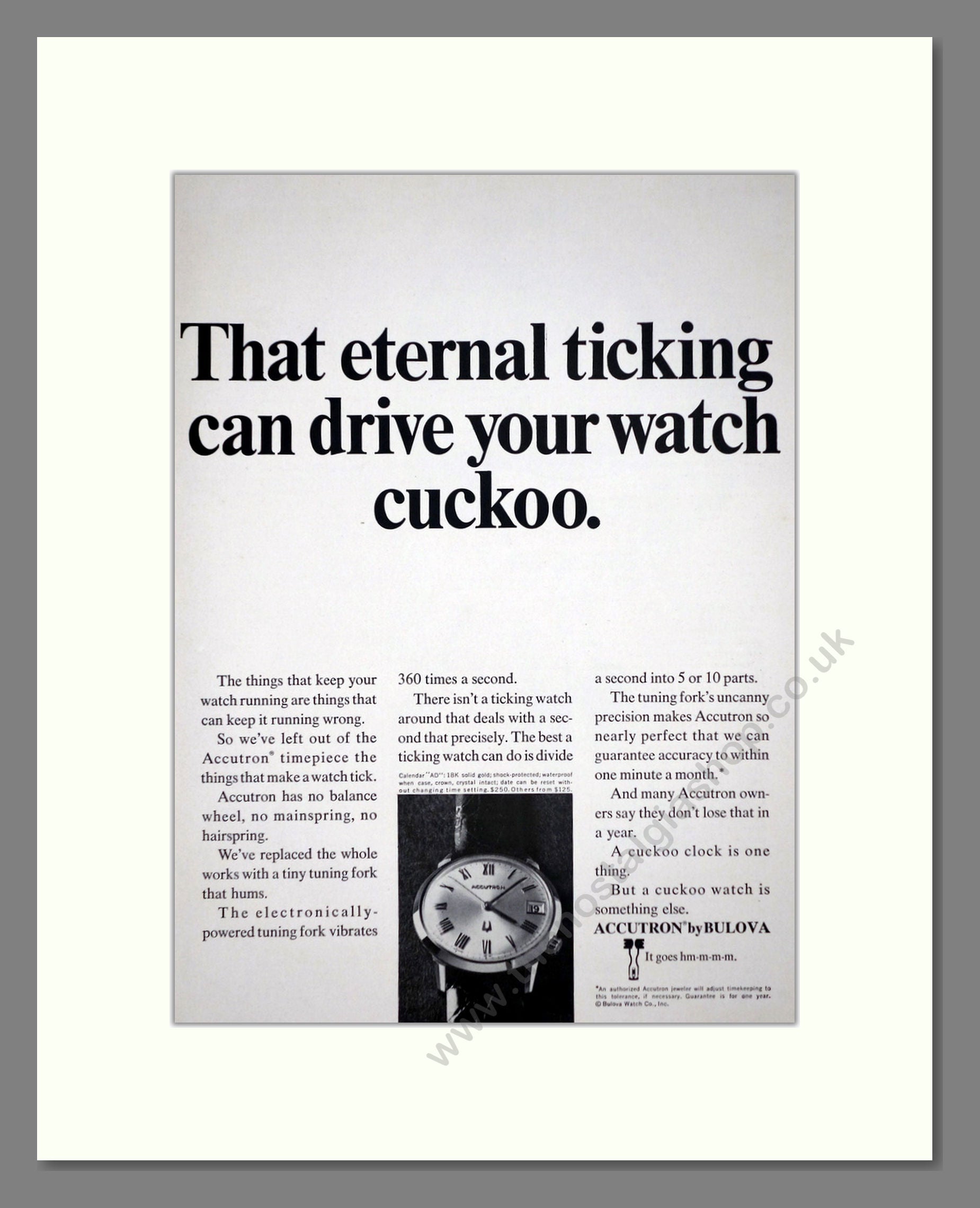 Bulova - Accutron. Vintage Advert 1968 (ref AD67939)