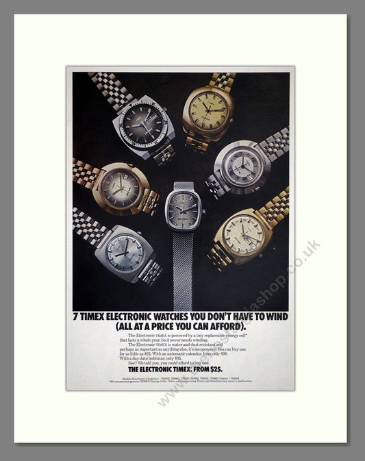 Timex - Electronic Range. Vintage Advert 1973 (ref AD67947)