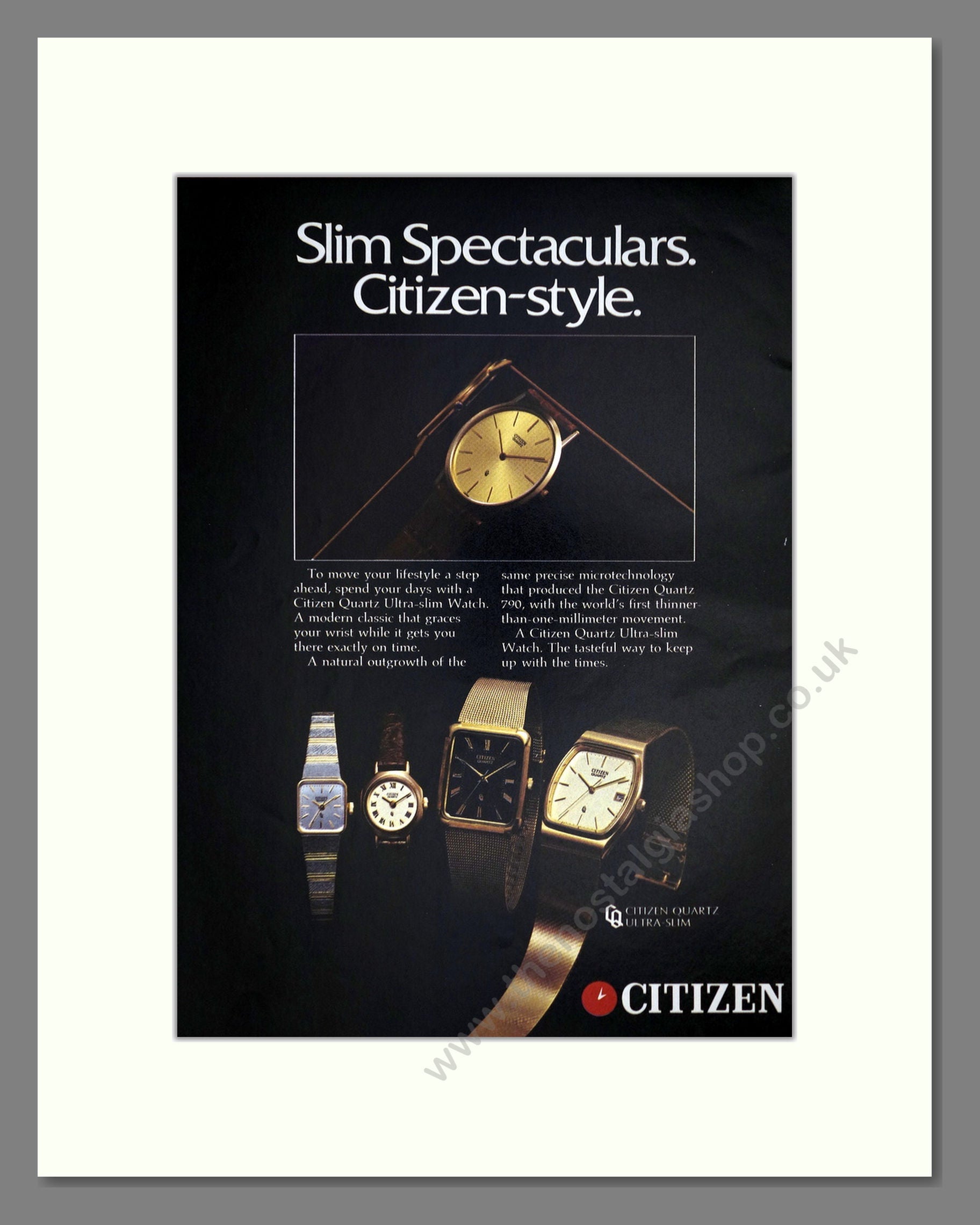 Citizen - Range of Watches. Vintage Advert 1980 (ref AD67951)