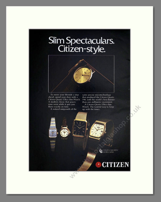 Citizen - Range of Watches. Vintage Advert 1980 (ref AD67951)