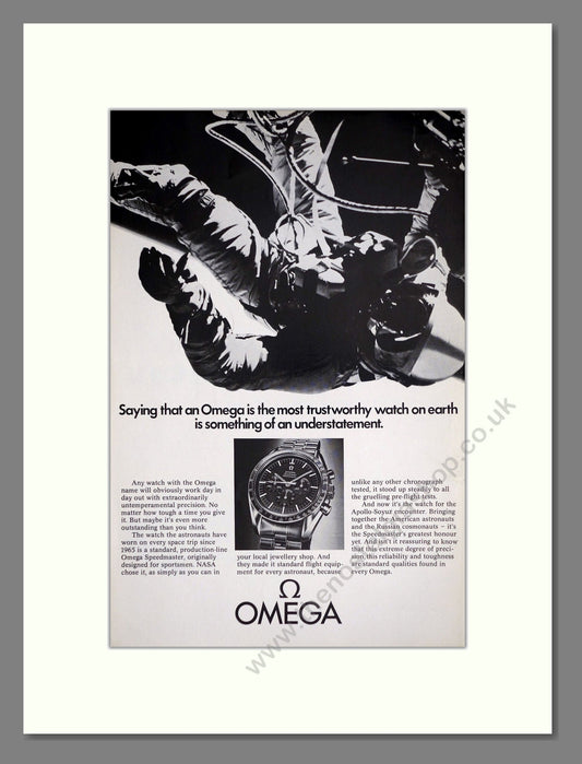 Omega - Speedmaster Professional. Vintage Advert 1975 (ref AD67959)