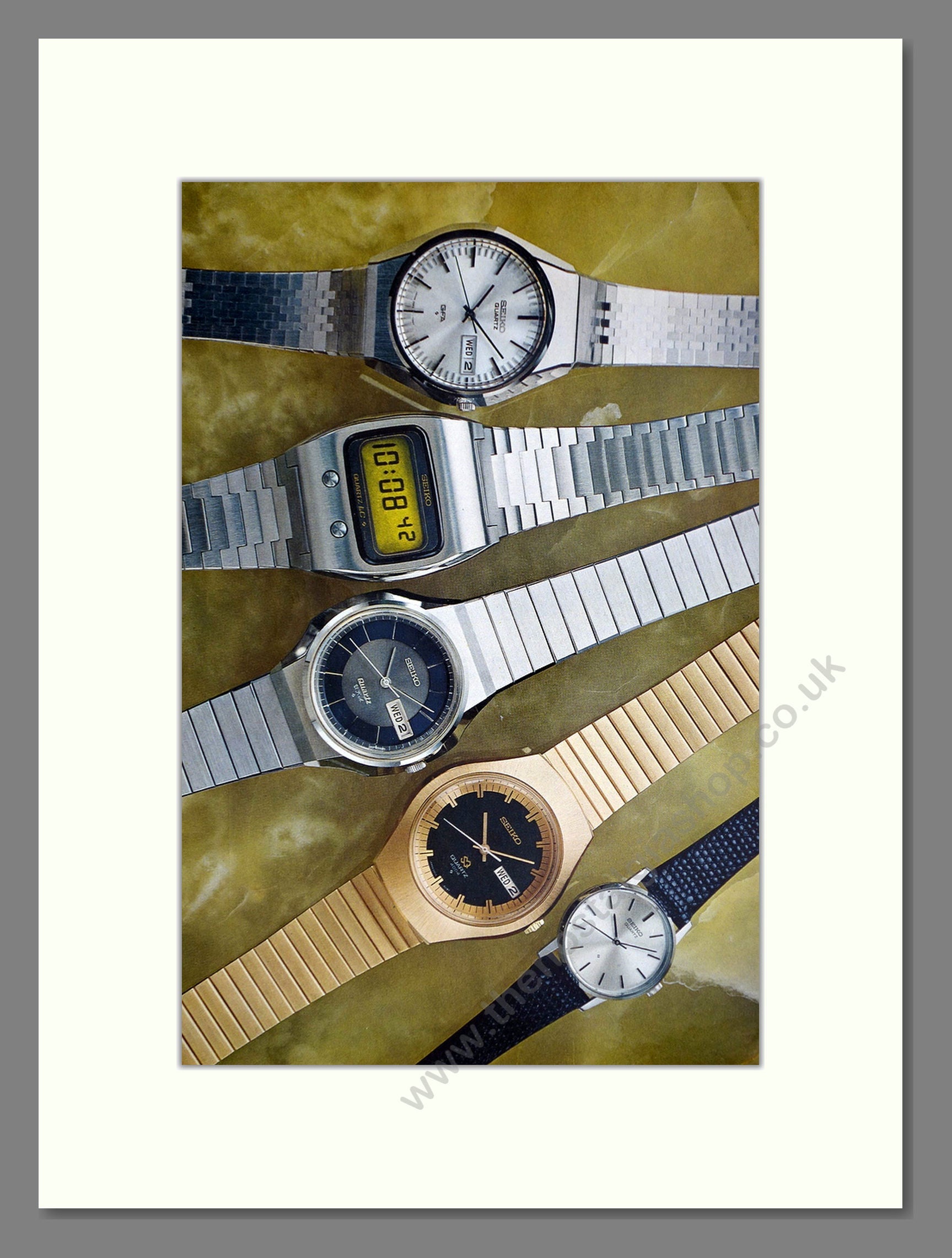 Seiko - Quartz Collection Double Advert. Vintage Advert 1975 (ref AD67964)