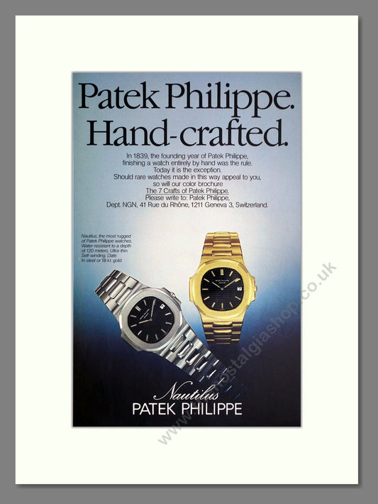 Patek Philippe - Nautilus. Vintage Advert 1979 (ref AD67969)