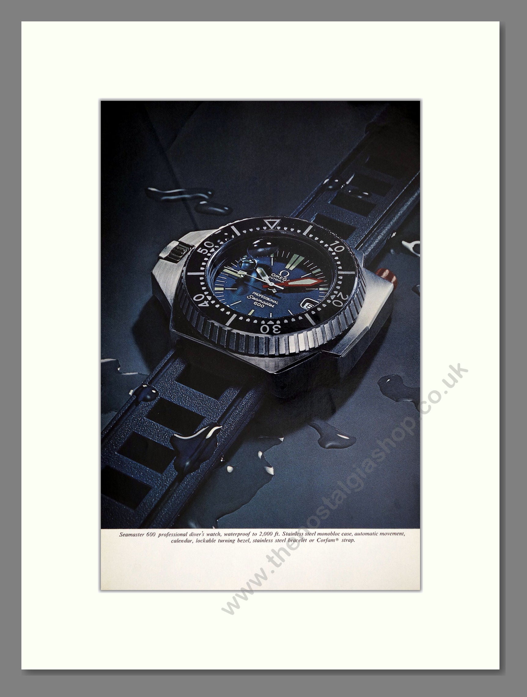Omega - Seamaster 600 Professional Double Adverty. Vintage Advert 1972 (ref AD67984)