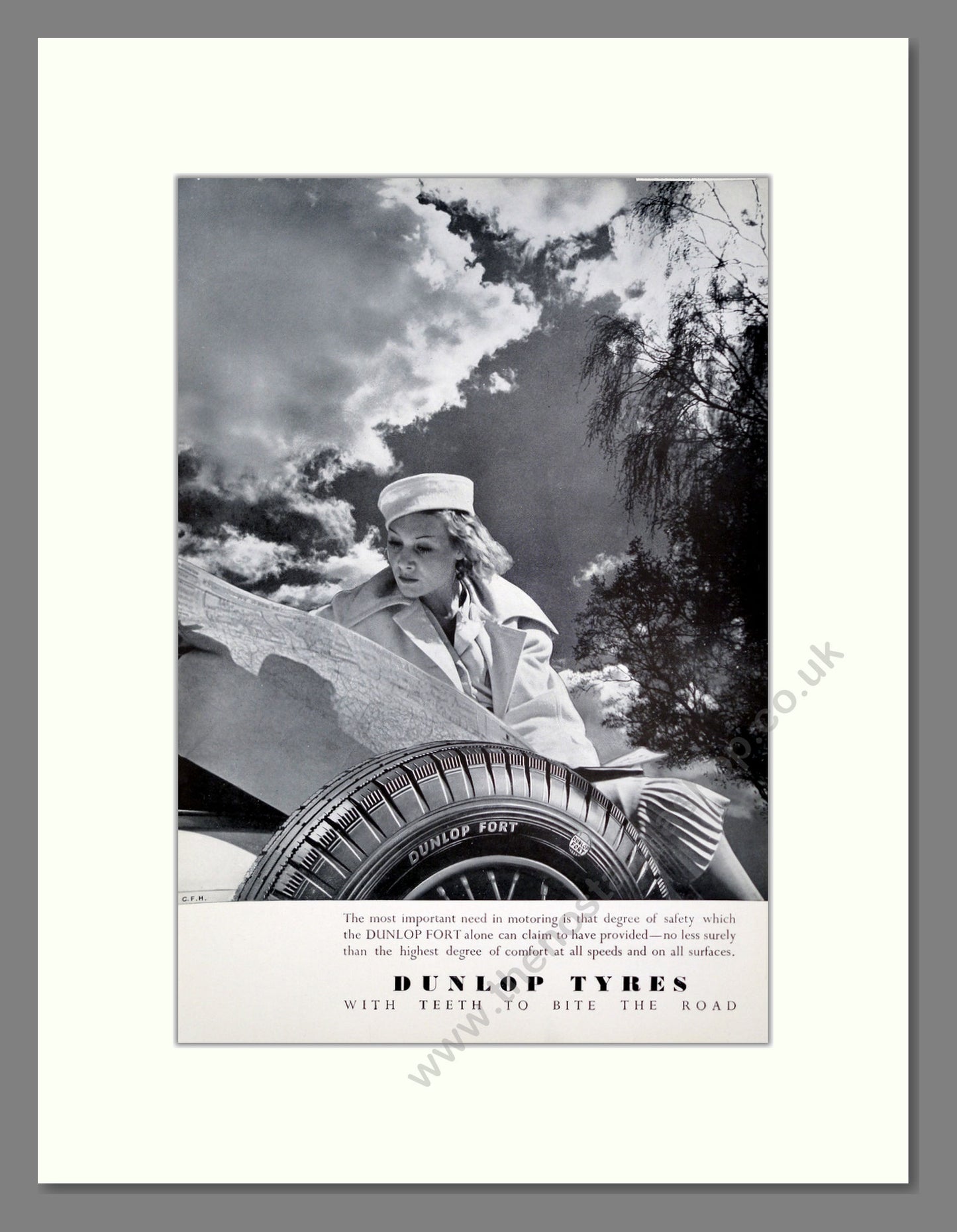 Dunlop Fort Tyres. Original Advert 1939 (ref AD303725)