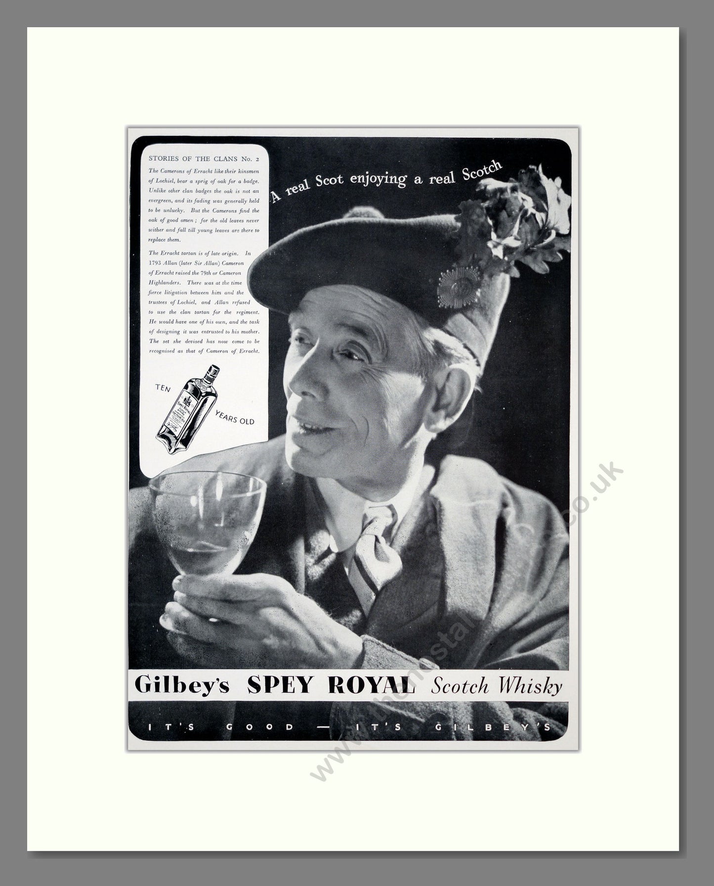 Gilbey's Spey Royal Scotch Whisky. Original Advert 1938 (ref AD303746)