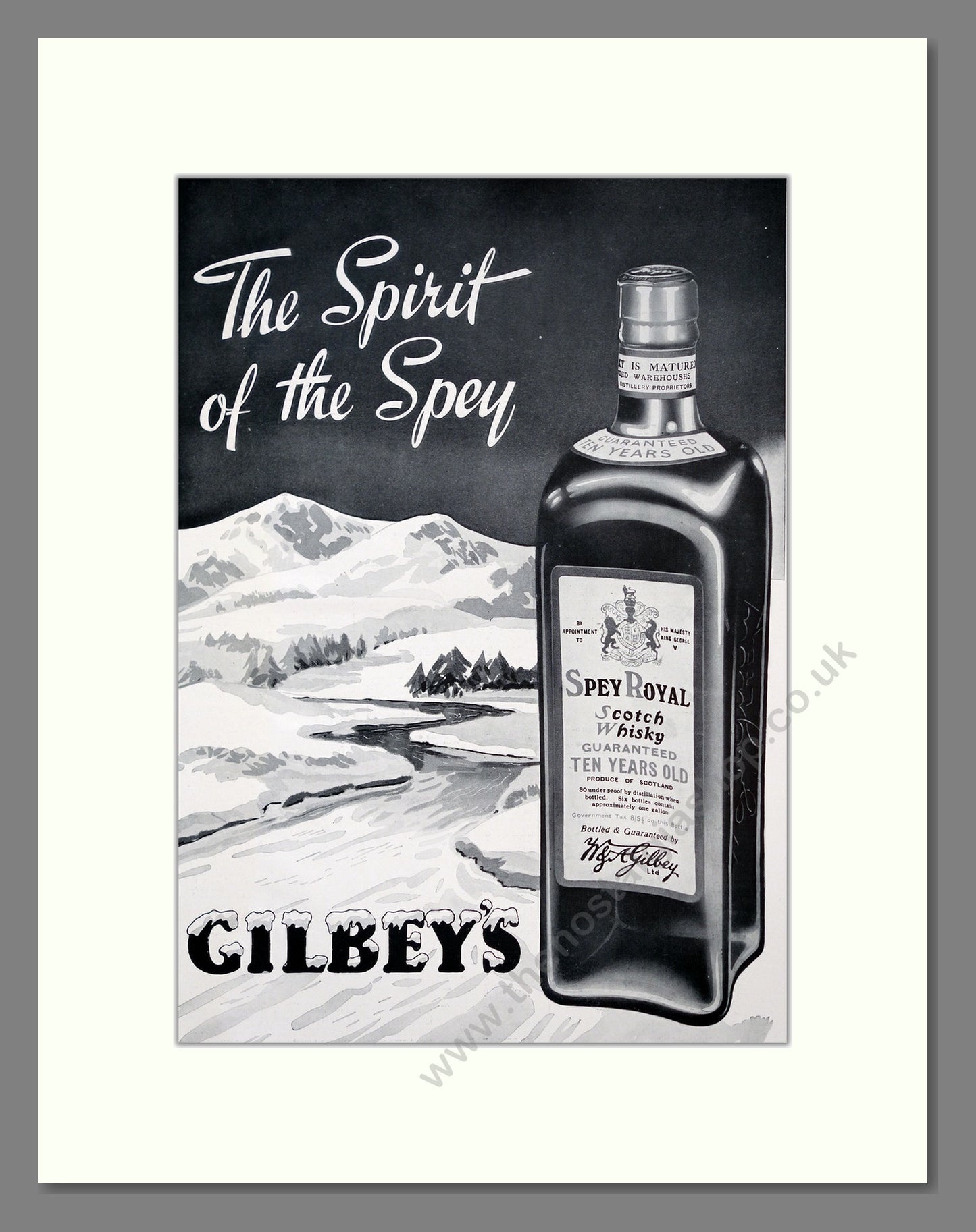 Gilbey's Spey Royal Scotch Whisky. Original Advert 1938 (ref AD303748)